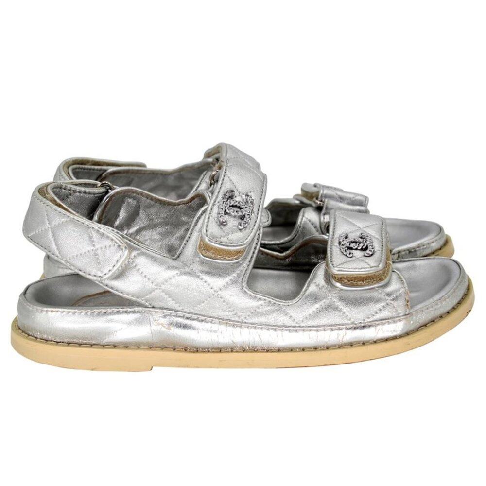 Chanel Cc Logo Dad 35 Quilted Leather Sandals CC-0916N-0007 - Picture 6 of 12